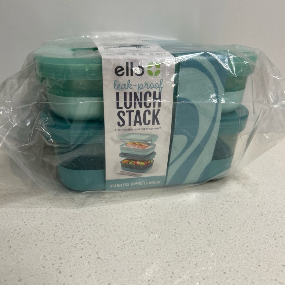 Ello 2 Stack Food Storage Lunch Stack Container Set NEW - Picture 2 of 5